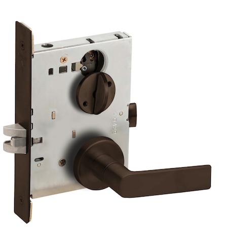 Grade 1 Bed Bathroom Privacy Mortise Lock, 01 Lever, A Rose, Indicator Displays With Text, Exterior